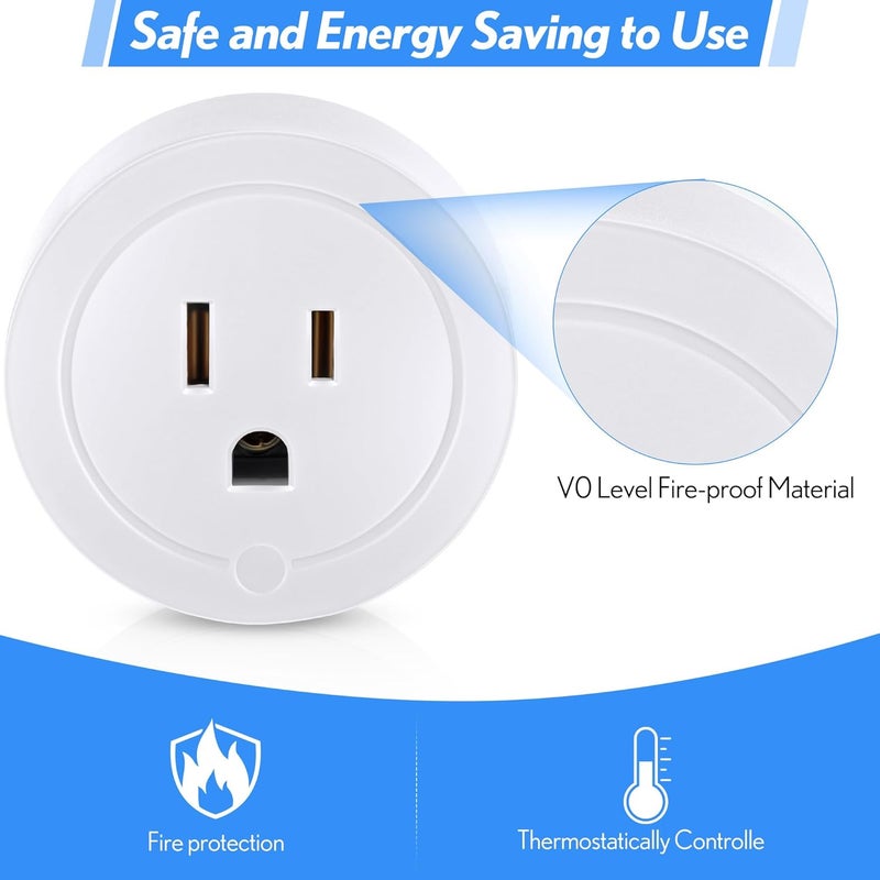 Feekoon 2 Pieces Thermostatically Controlled Outlet, On at 32°F/Off at 50 °F Thermostat Plug Outlet for Winter Chicken Water Coop Heater, Temperature Controllers for Bird Bath Deicer Outdoor - Image 2